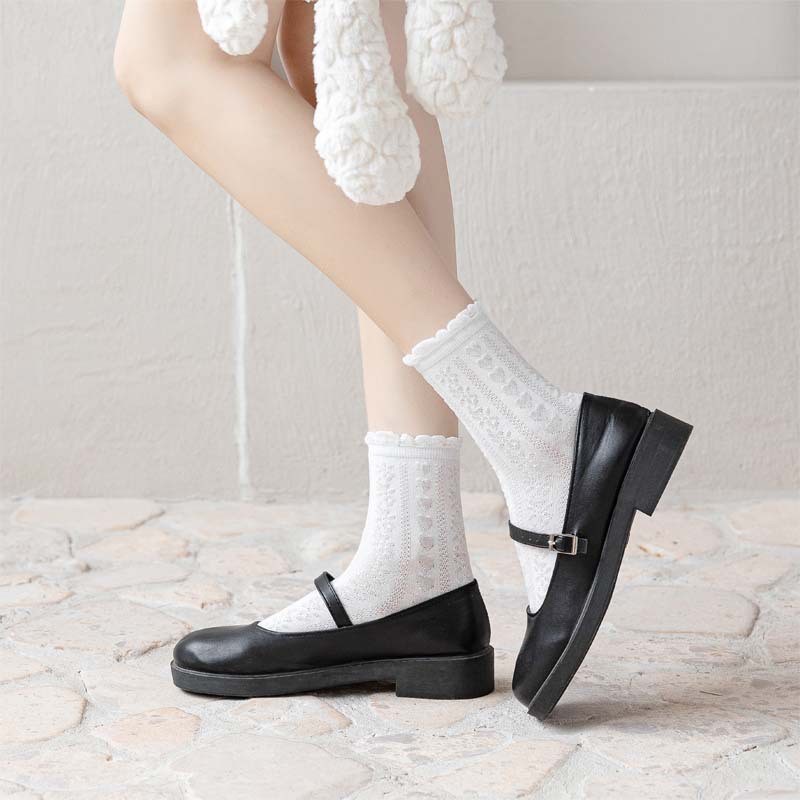 KK-58 kaos kaki lolita pendek socks renda rajut import