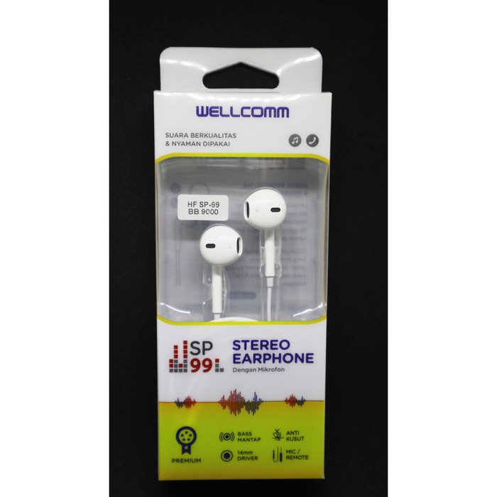 Jual Earphone Wellcomm SP-99 Headset ORIGINAL