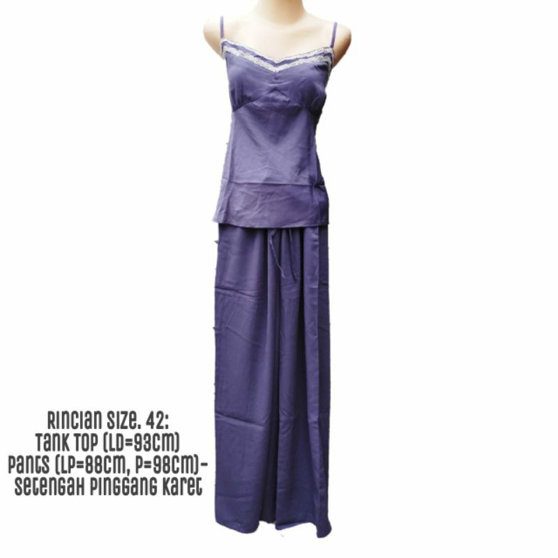 Set baju tidur wanita 2 in 1 ICI Maintenant purple sz. 42