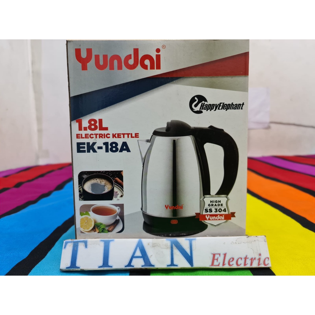 YUNDAI EK-18A Electric Kettle / Teko Masak Air Listrik 1.8 Liter