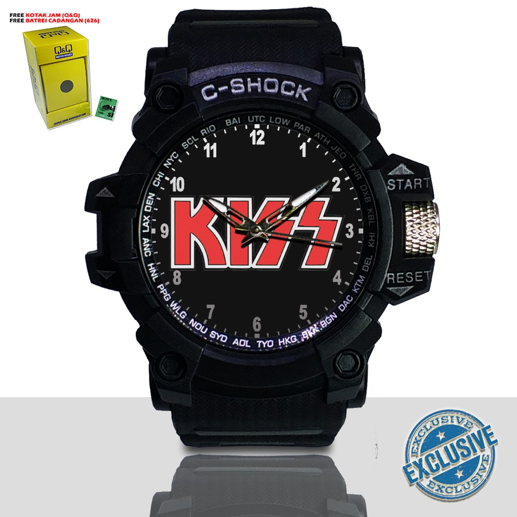 (EXCLUSIVE ) JAM TANGAN KISS WATER RESIST FREE BOX DAN BATREI - NO.8