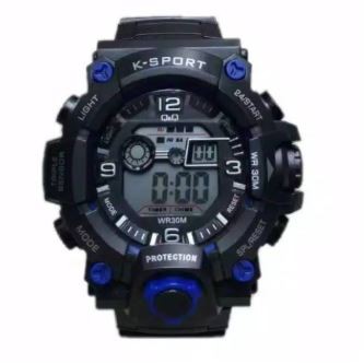 Cod Bayar Ditempat Jam Tangan Pria Sporty Q&amp;Q Digital Rubber QQ002