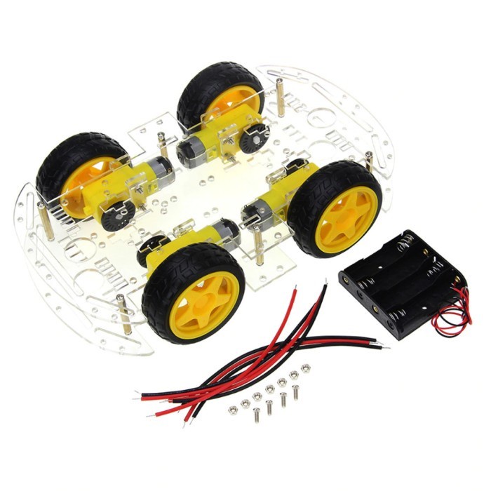 Chasis Smart Car 4WD Robot kit set Chassis mobil Robot 4 WD Arduino