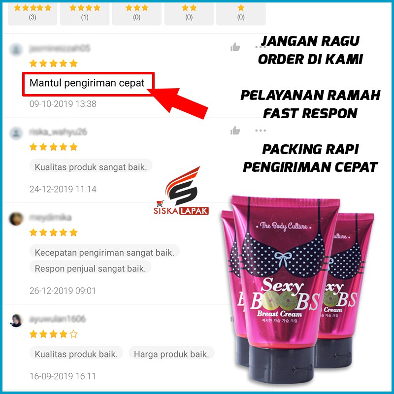 [COD] Pembesar Payudara Sexy Boobs Breast Cream The Body Culture Original BPOM