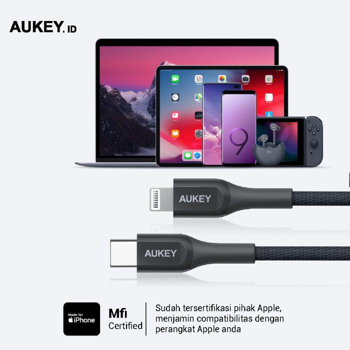 Aukey Cable Kevlar Type C to Lightning MFI - 2m - 500794 - CB-AKL4