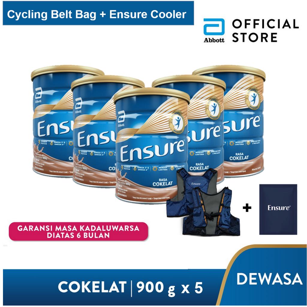 

Ensure Coklat 900g Susu Nutrisi Dewasa Rendah Laktosa - Adult Nutrition Powder x5 + Cycling Belt Bag