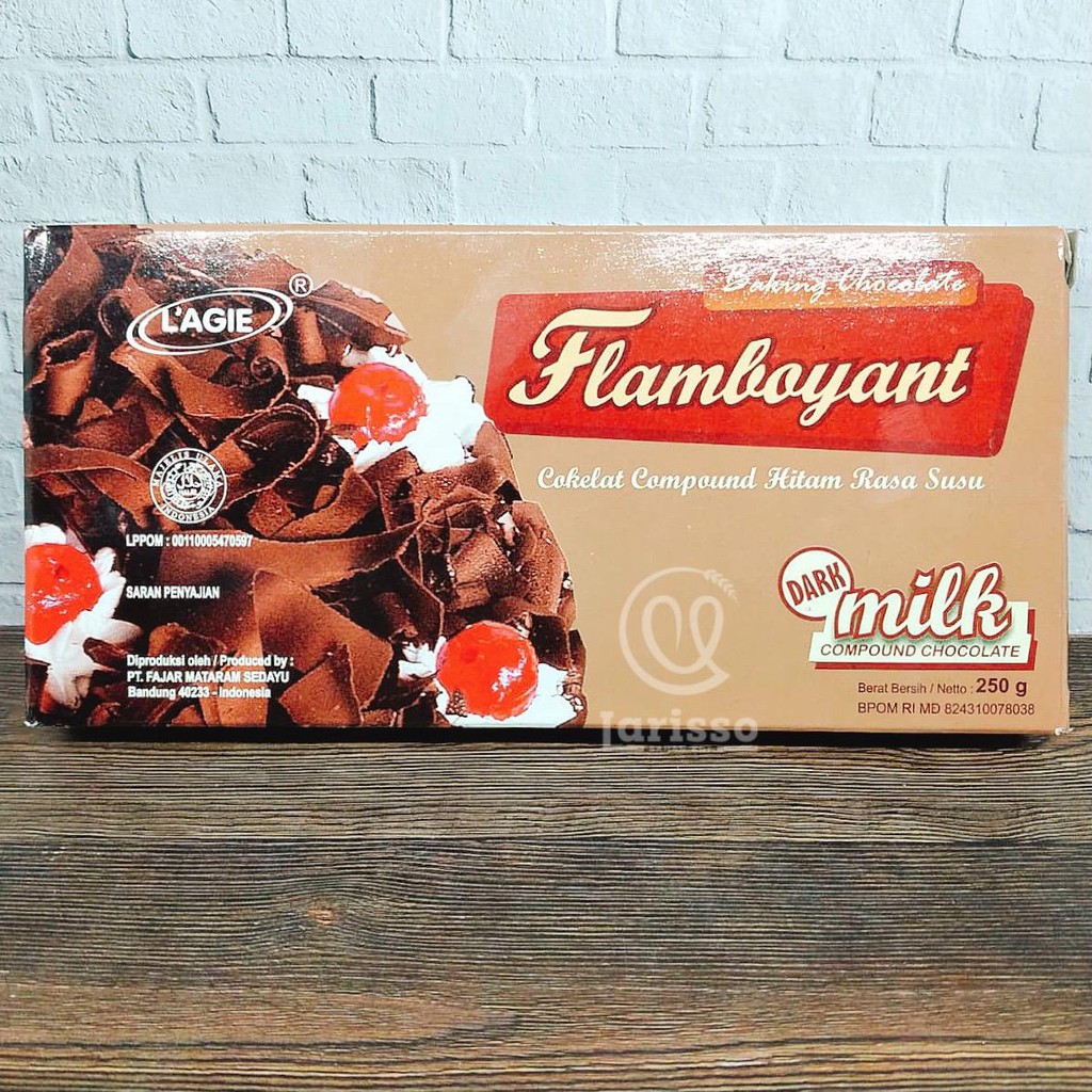 

L'AGIE FLAMBOYANT KOTAK COKLAT COMPOUND 250GR RASA MILK/SUSU