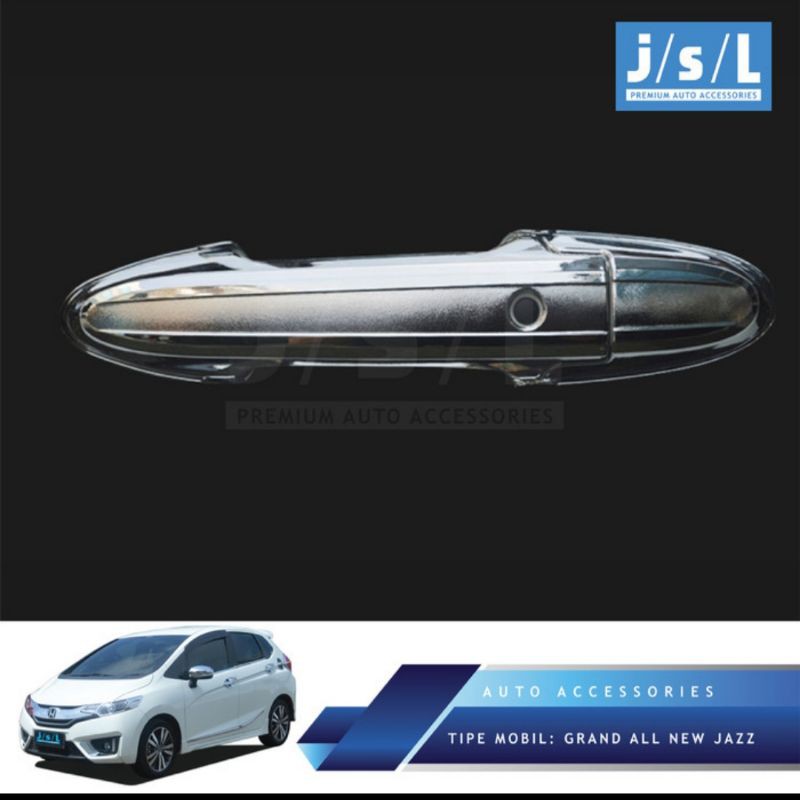 Cover handle grand all new jazz chrome + hitam  jsl