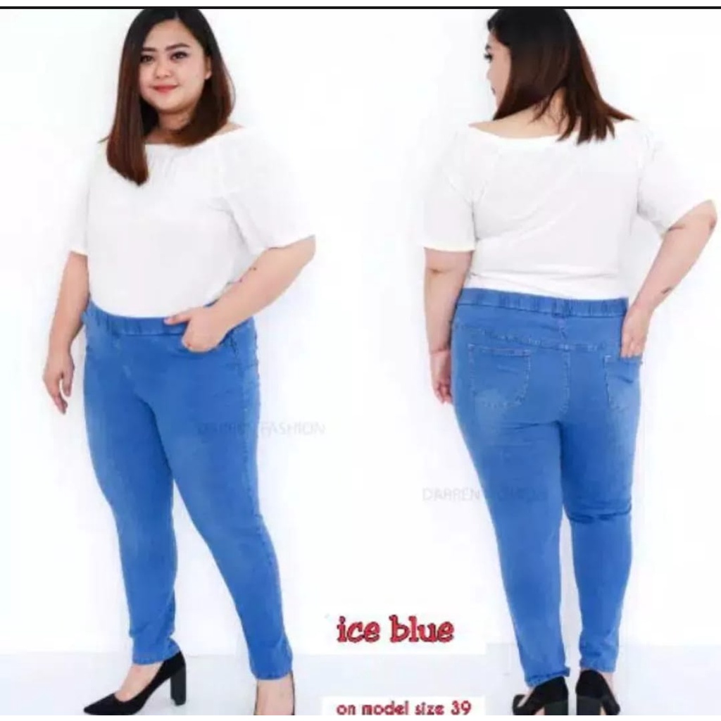 Celana Jeans Jumbo - Legging Levis Wanita - Celana Jeans Wanita Pinggang Karet Terbaru