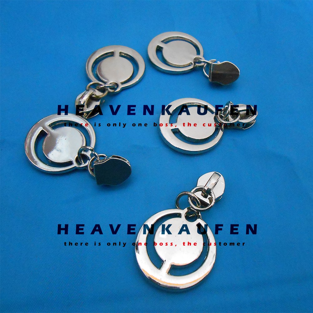 Kepala Resleting / Kepala Zipper No 5 Tarikan Bulat Variasi Warna Nikel (Silver) Kode XP