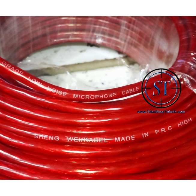 Kabel Audio Mic Microphone Stereo Transparan 2 x 20 Eceran 3 Jalur 3 Line  Akai Canon panjang Tembaga bisa Disolder  per 1 Meter