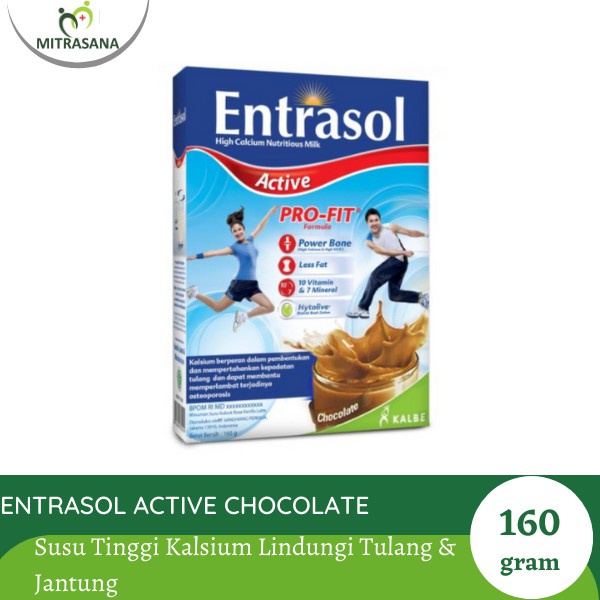 

Entrasol Active Chocolate 160gr