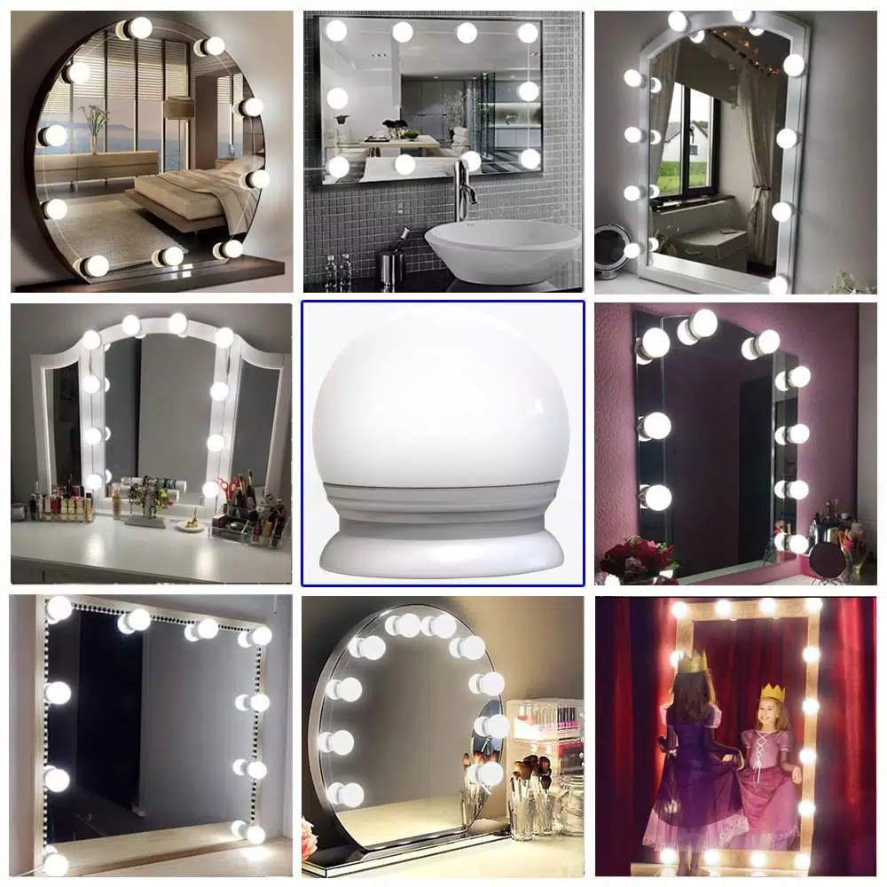 LAMPU LED MEJA RIAS MAKE UP / LAMPU KACA RIAS VANITY LIGHT IMPORT (10 Bohlam)