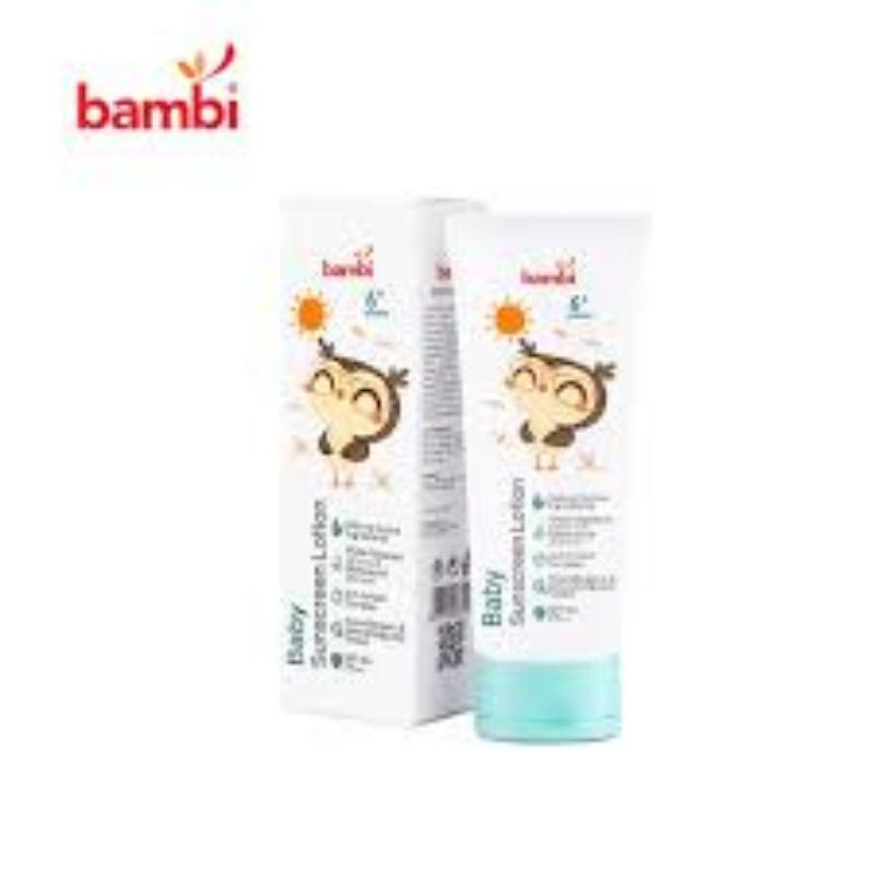 Bambi Baby SunScreen Lotion 100ml 6M+ - Bambi Sunblock Bayi - Sun Screen Bayi - Sun Block Bayi