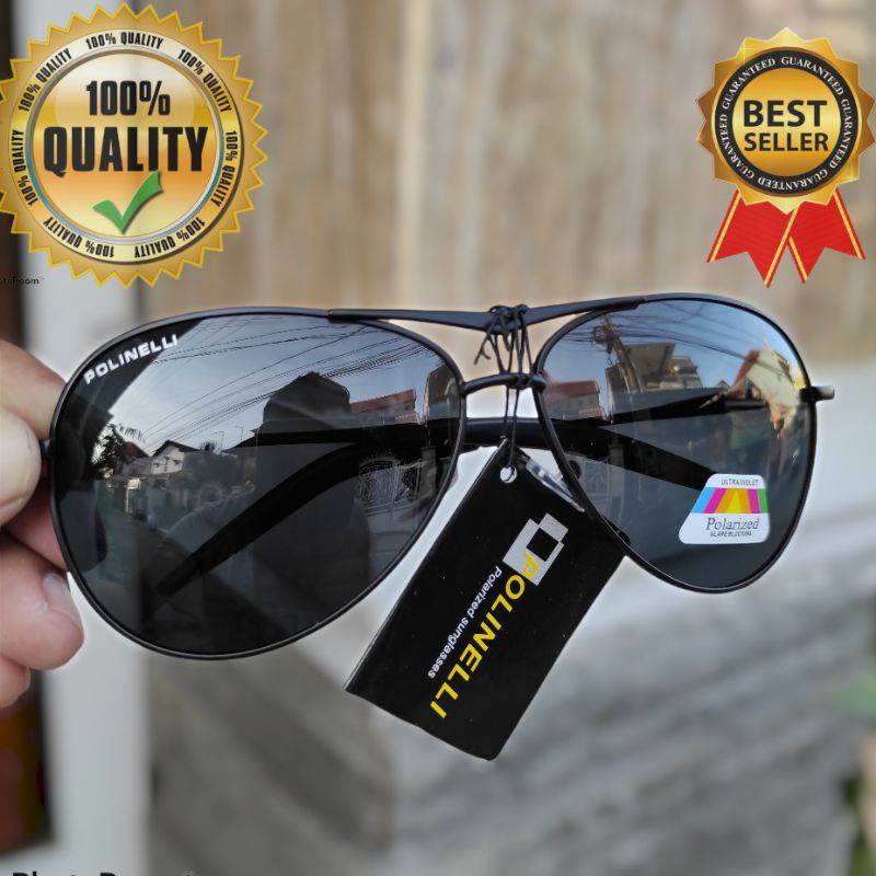 Kacamata Tembak Ikan / Paser Ikan Kacamata Hitam Polarized Original POLINELLI Anti Sinar Mataharii