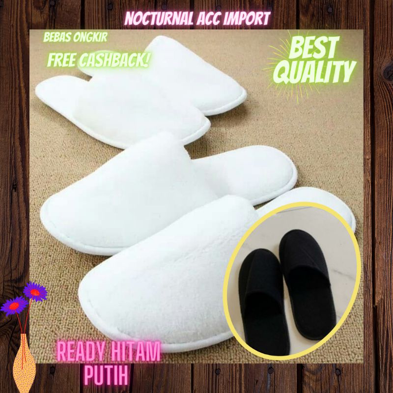 Nocturnal  Sandal Hotel Putih Polos Selop Pria Wanita Murah Empuk Nyaman