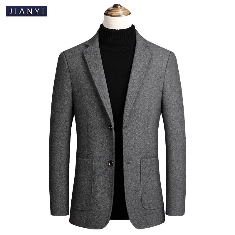 2021    Korea Kasual SingleBreasted Wol Wol  Pria Kecil Setelan Jaket Pria Bisnis