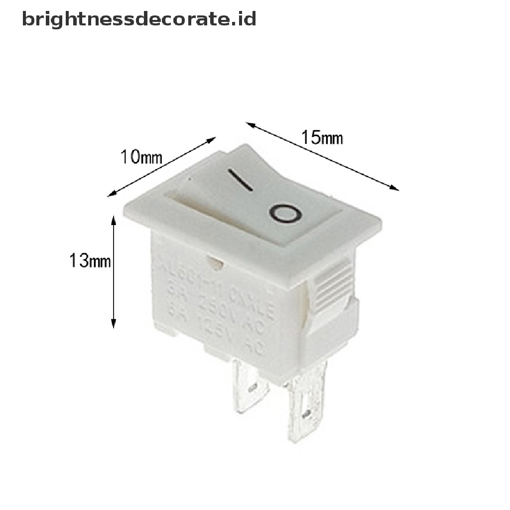 1 Buah / lot Saklar Rocker On / Off 2 Pin Ukuran 10x15mm Untuk Mobil Truk
