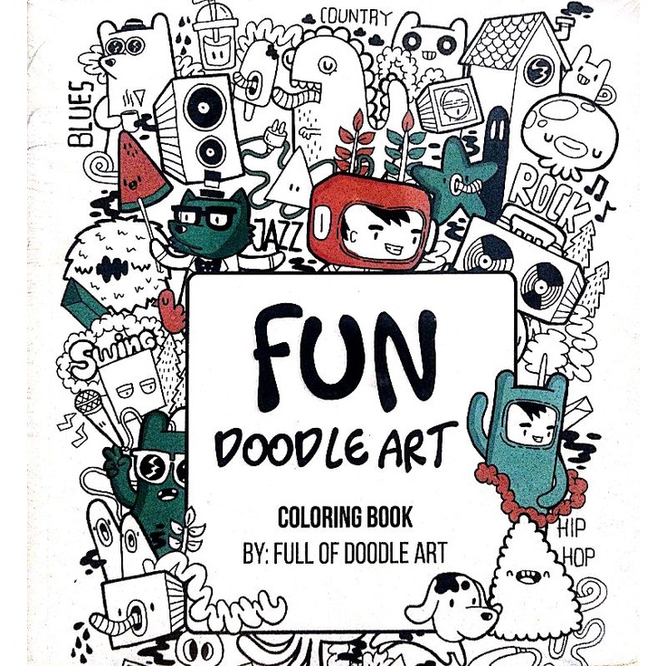 BUKU MEWARNAI ANTI STRESS-FUN DOODLE ART