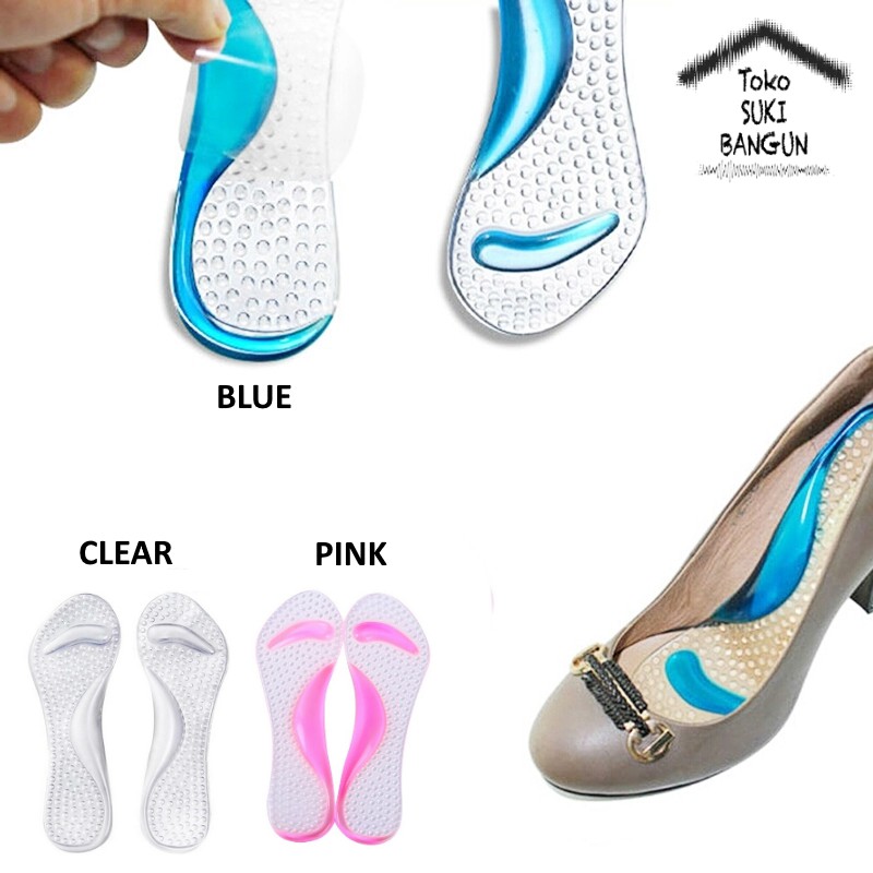 Insole Gel Pad Sepatu / Bantalan Kaki Non-Slip Silicone Support