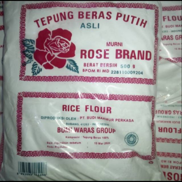 

Tepung beras putih rose brand 1dus