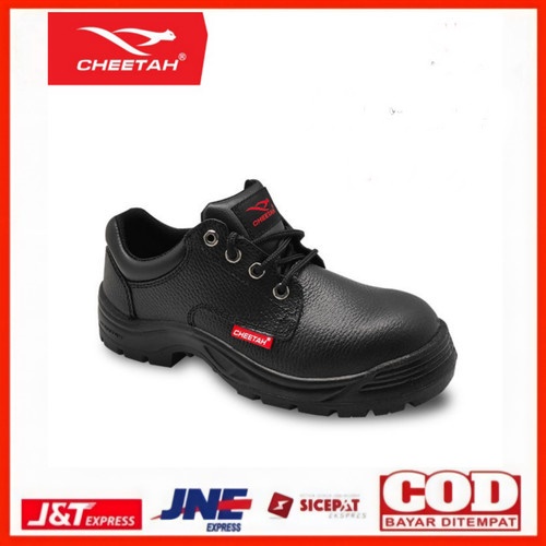 Sepatu Safety Cheetah 3002H FREE Semir Sepatu Kiwi Poles Warna Hitam