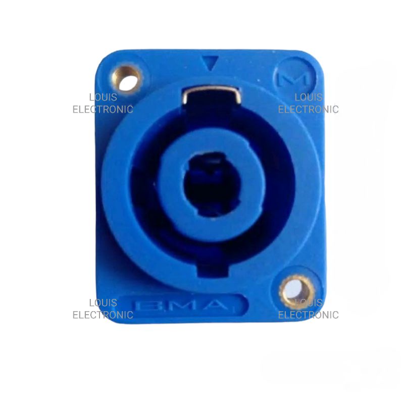 Soket Socket Speakon Spikon BMA Biru ORIGINAL