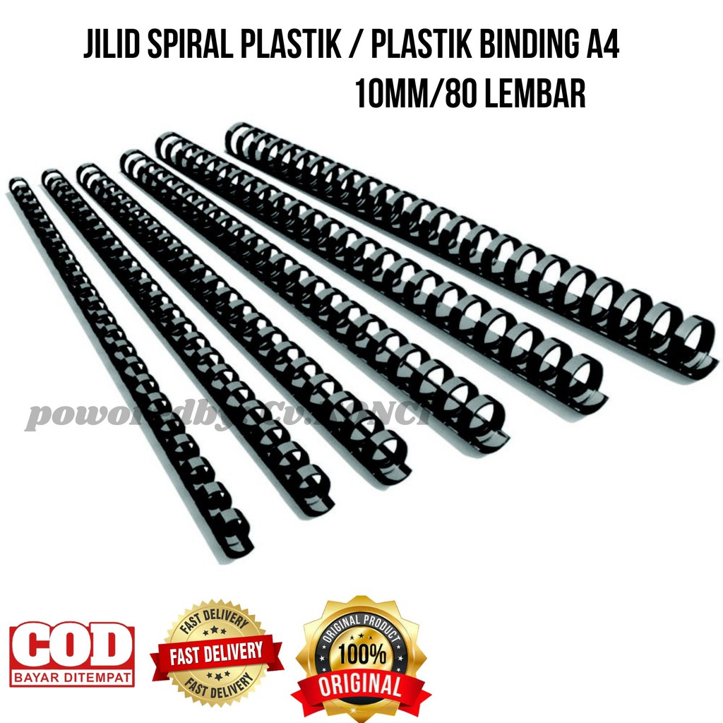 Jilid spiral plastik binding A4 kertas buku file buku tulis kertas dokumen (10MM/80 Lembar)