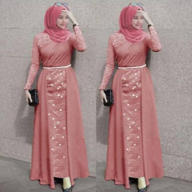 Gamis Motek Lovisa LD100 Terbaru Fashion Muslim/Busana Muslim/Baju Muslim/Gaun Muslim/Dress Muslim