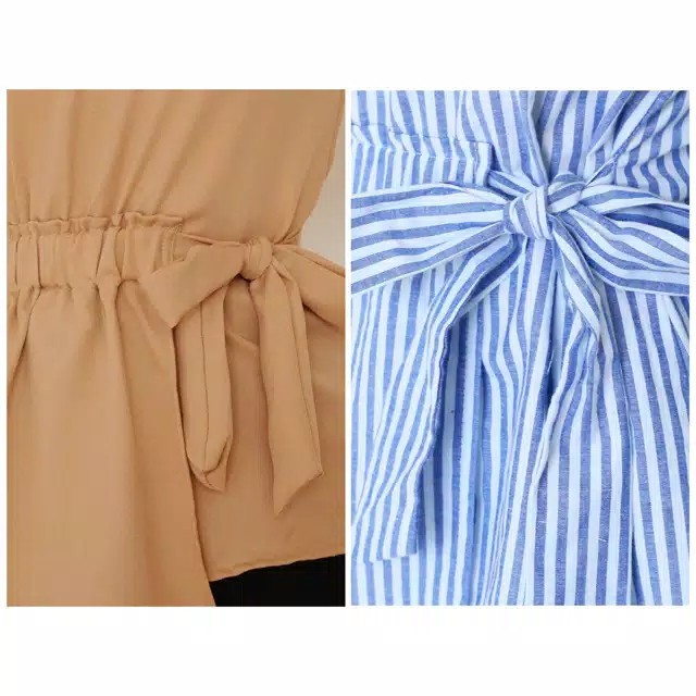 Chamele Blouse Atasan Wanita Motif Salur Dan Polos 2146