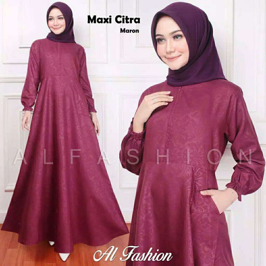 Modis | Gamis Citra Busui | Maxi Dress Syari Muslim Muslimah | Promo