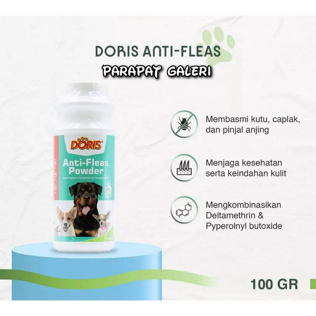 Bedak Doris Anti Fleas Untuk Anjing &amp; Kucing ( Bedak Kutu &amp; Gatal )