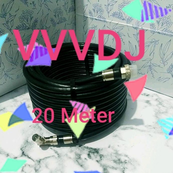 Ready 0Kabel Antena Tv 20 Meter /Kabel Antena Digital 20 Meter Jack Compress