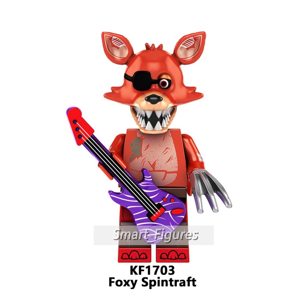 Mainan Action Figure Mini Karakter Five Night At Freddy 's Foxy Spintraft Rabbit Chica Freddy KF6160