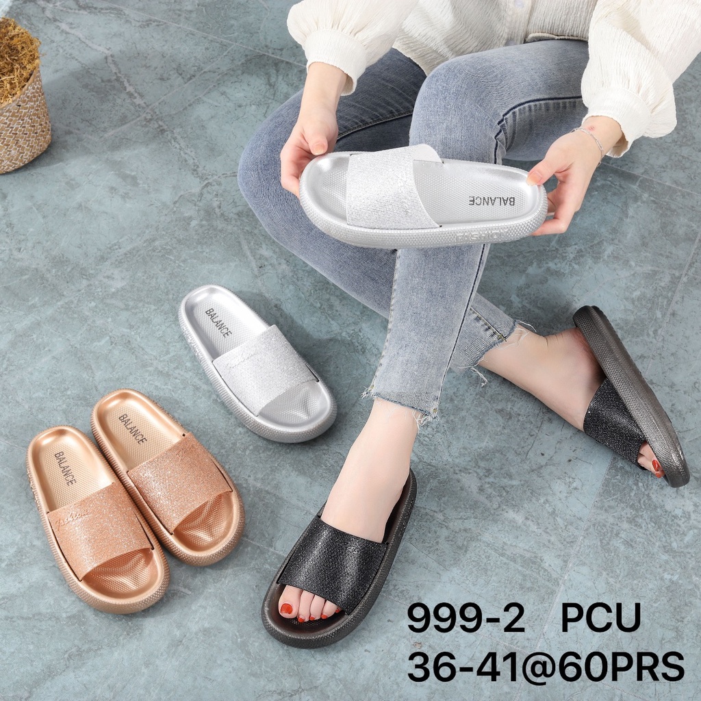 Sandal Slop Tebal Glitter Balance 999-2