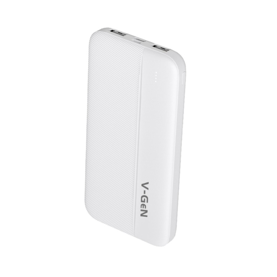 Powerbank V-GeN Rescue V10K25 10000mAh Type C 2 Port USB Slim Design