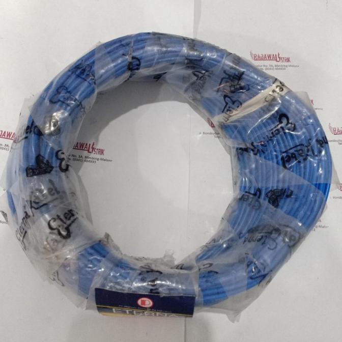 kabel NYA 1.5mm 50m merk eterna warna biru kabel tunggal engkel kawat