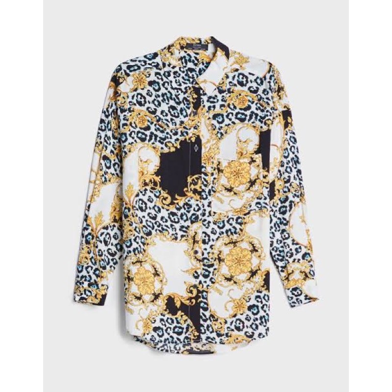 Bershka Oversize Printed Shirt