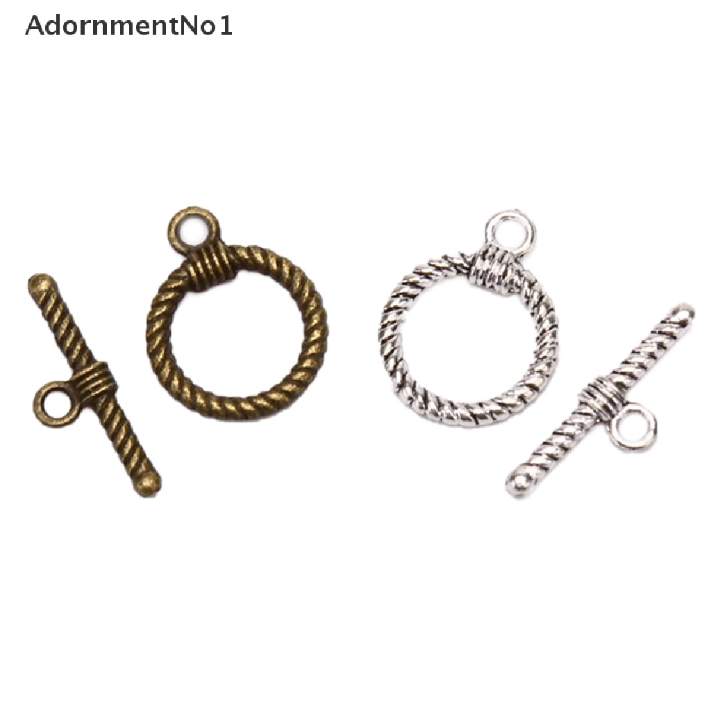 (AdornmentNo1) 20pcs / Set Gesper Toggle Clasps Gaya Vintage Untuk Membuat Perhiasan DIY