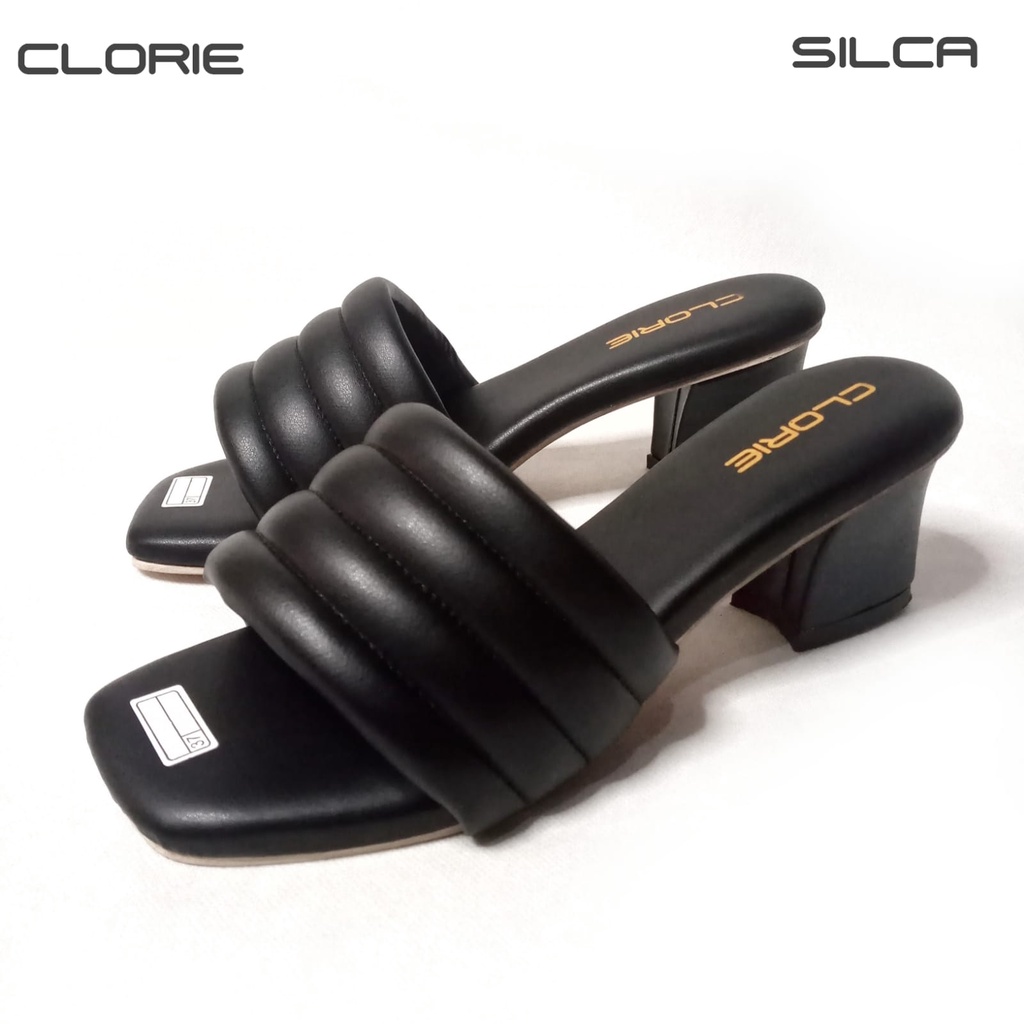 sandal /sepatu wanita hak tinggi/sendal wanita /sandal bustong /wedges pesta kondangan CLORIE SILCA 5CM