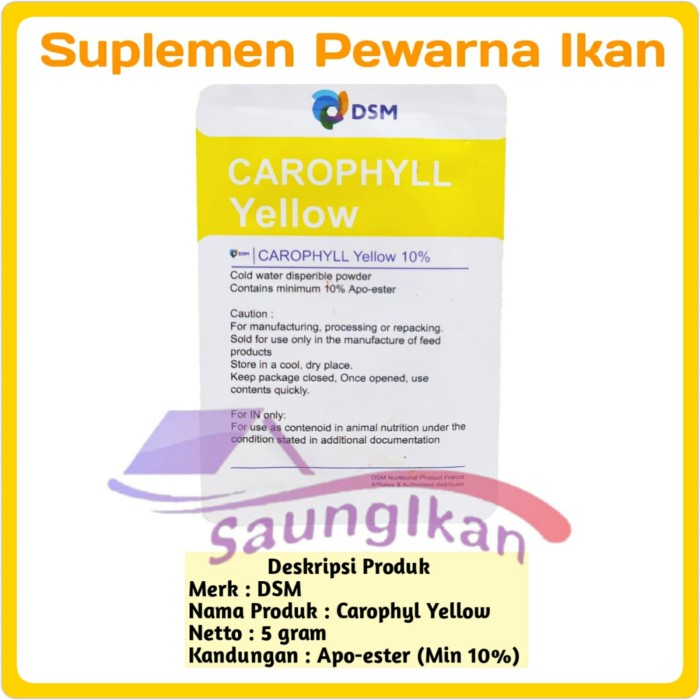 CAROPHYLL KAROPIL Carophyl YELLOW KUNING 5gr DSM FRANCE