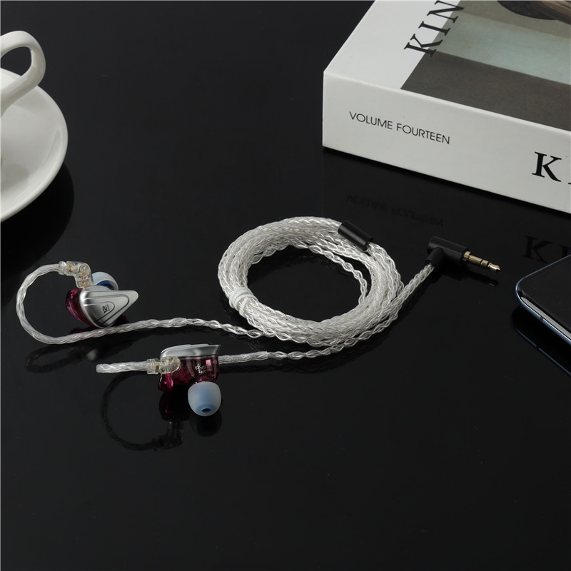 Jcally Jc08S Upgrade Earphone Hifi 8 Core Lapis Silver