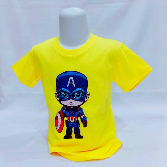 Kaos anak laki- baju anak superhero bisa nyala