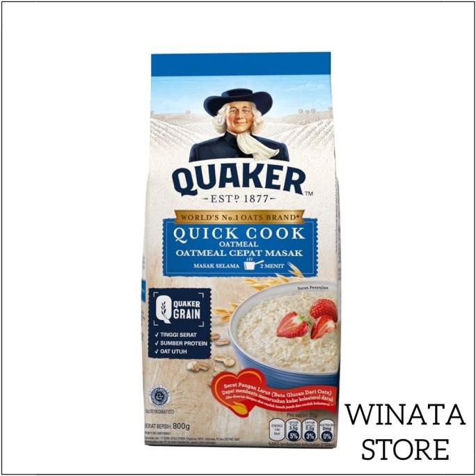 

QUAKER OAT QUICK COOK / QUACKER OAT HAVERMOUT BIRU 800 GR