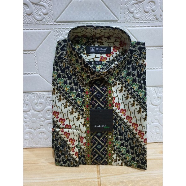 Kemeja Alisan Batik Reguler Non Slimfit Tangan Panjang size 15