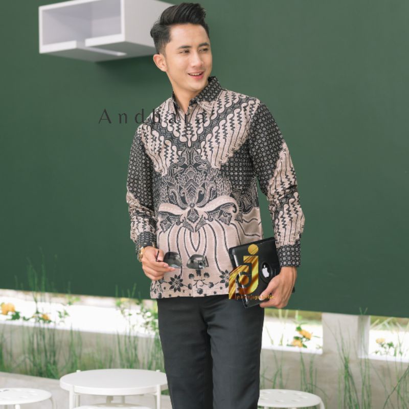 Baju Batik Kemeja Pria GURDO BARU Premium Slim Fit Full Furing Kemeja Cowok Modern Kemeja Formal Baju Batik Solo Baju Batik pria