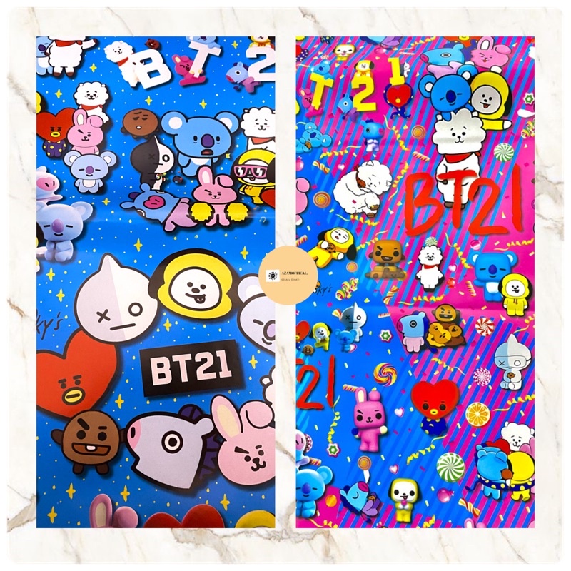

KERTAS KADO GLOSSY ISI 1 LEMBAR BTS BT BTS MILD
