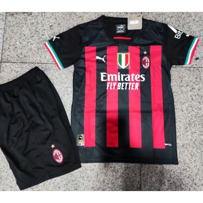 JERSEY BAJU BOLA ANAK MILAN HOME KIDS 2023/2024 GRADE ORI