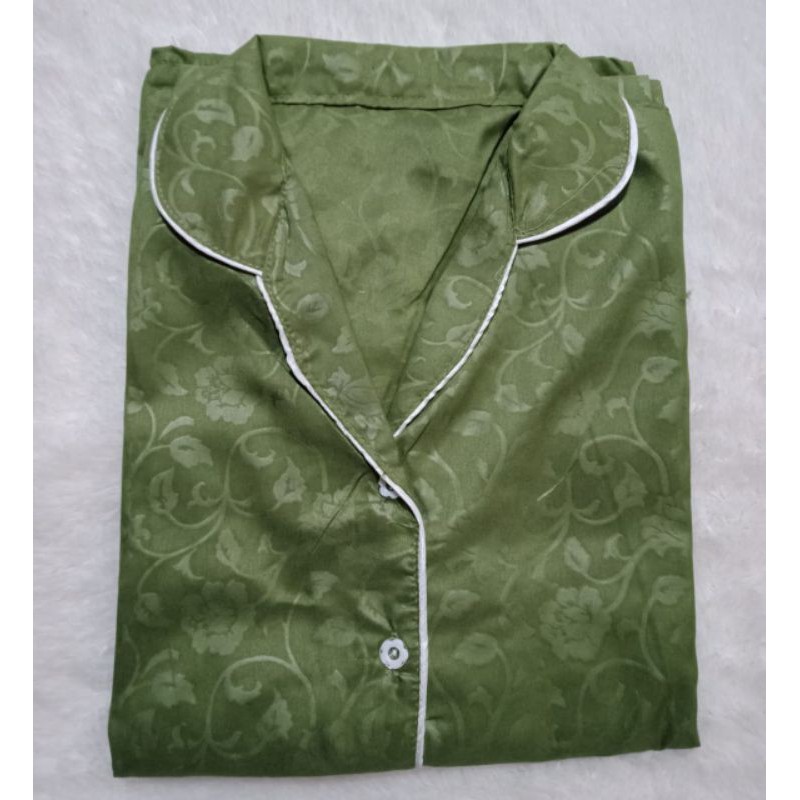 LoverFashion Cp piyama embos-Hijau daun