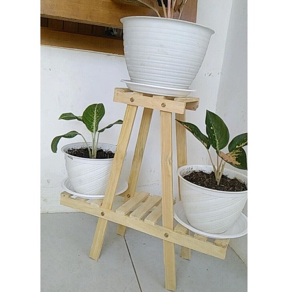 Rak bunga susun / Rak bunga kayu minimalis / Rak bunga kayu